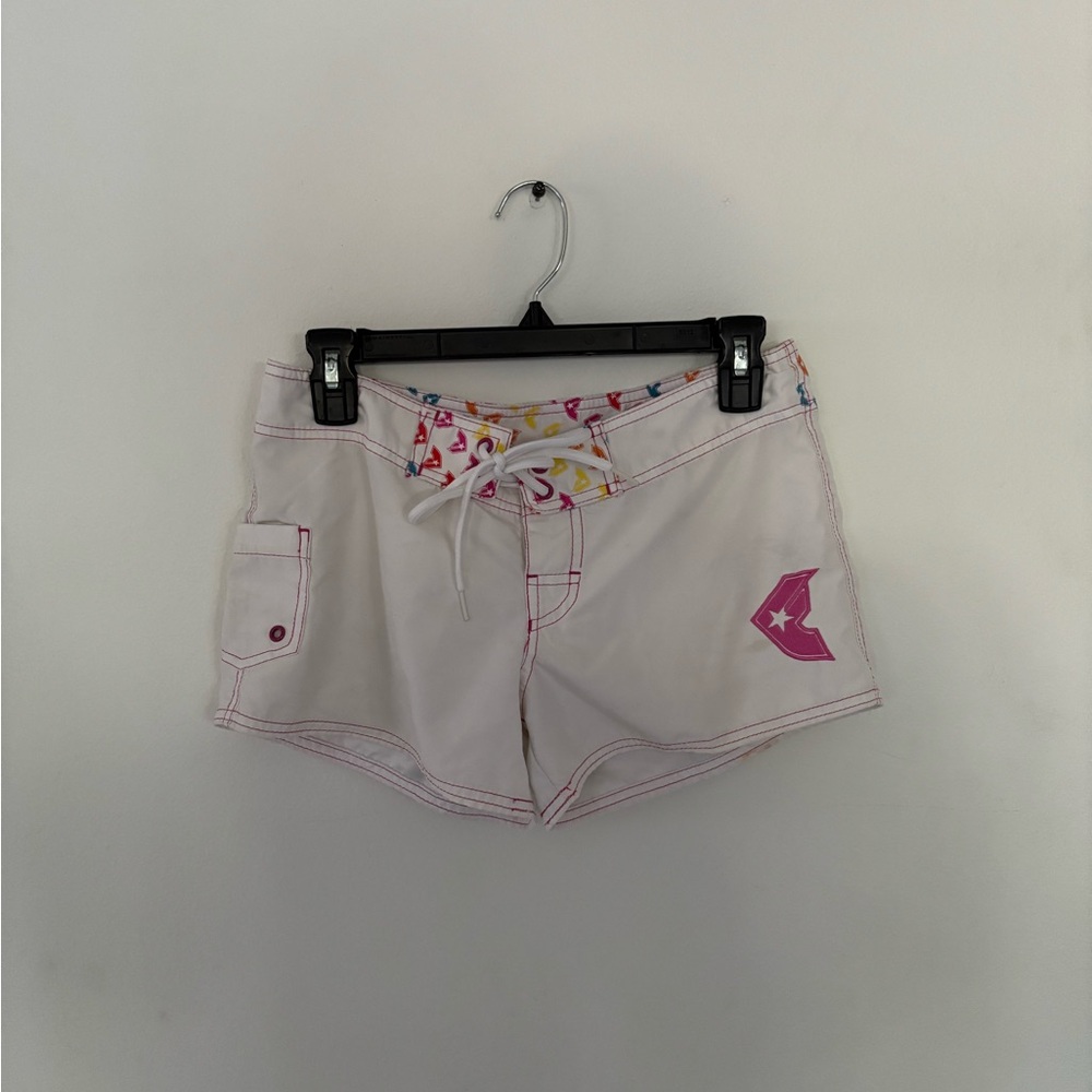 Women's Athletic Shorts with Pink Accents